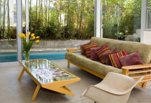 The inside meets the outside in this contemporary home.